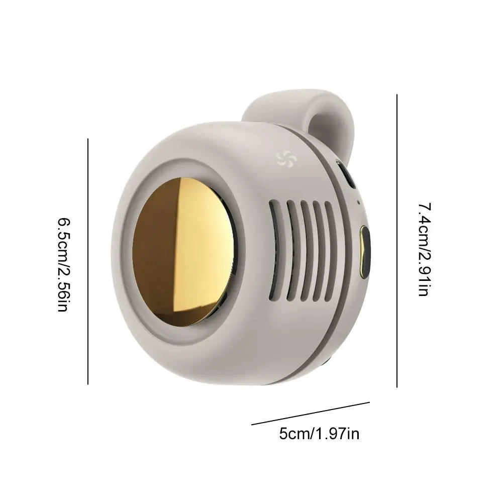 Portable Silent Mini Bladeless Electric Fan,Small Fan Clip on Shirt Waist Mini Bladeless Fan Adjustable 3-Speed for Outdoor NEW