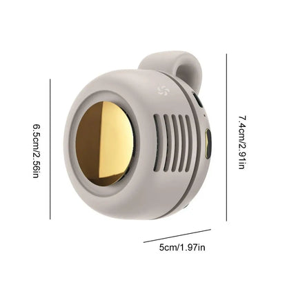 Portable Silent Mini Bladeless Electric Fan,Small Fan Clip on Shirt Waist Mini Bladeless Fan Adjustable 3-Speed for Outdoor NEW