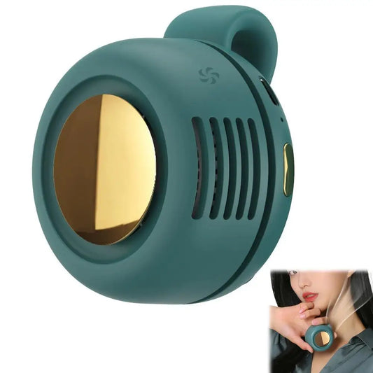 Portable Silent Mini Bladeless Electric Fan,Small Fan Clip on Shirt Waist Mini Bladeless Fan Adjustable 3-Speed for Outdoor NEW